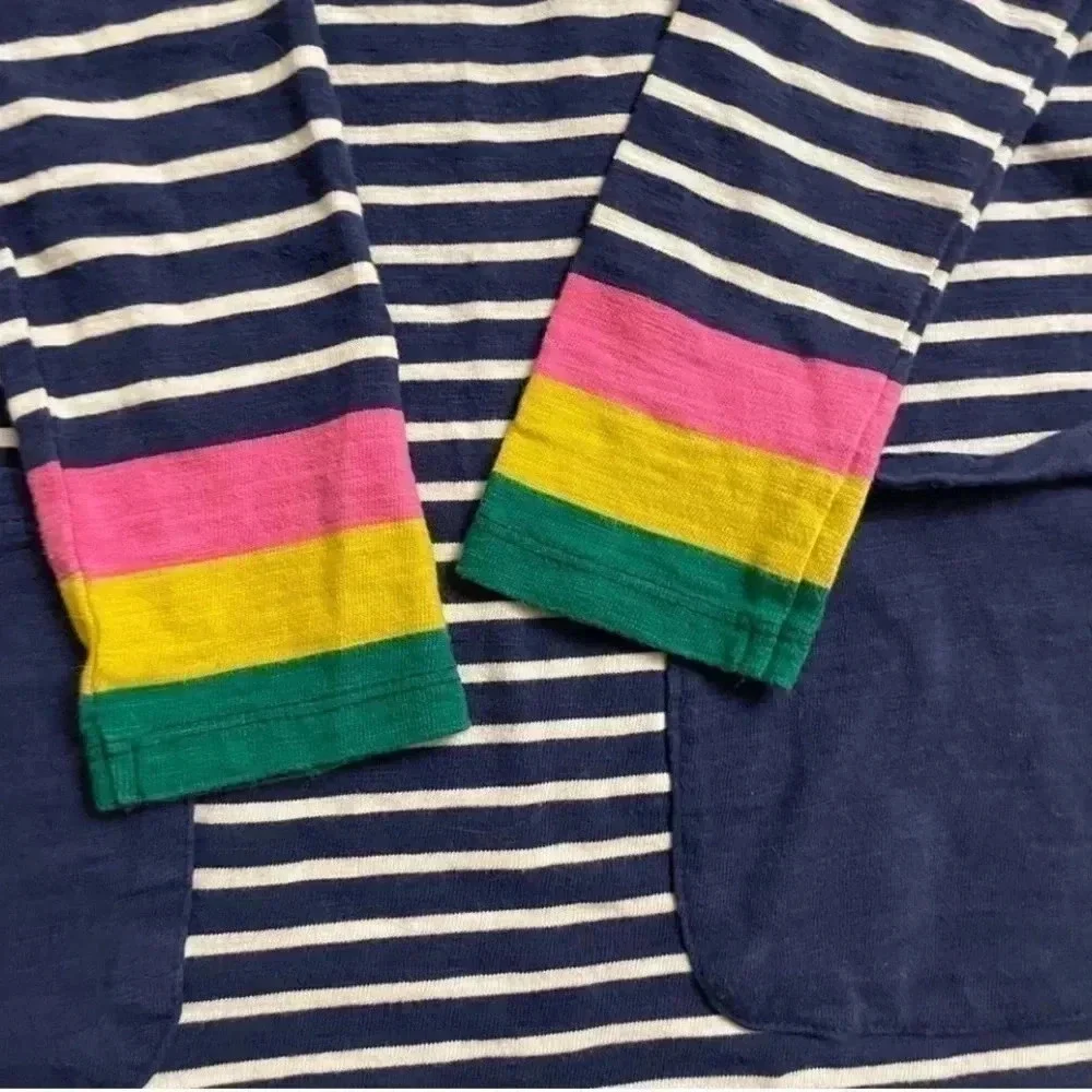 Mini Boden Blue Stripe Fun Pocket Jersey Dress Cotton Above Knees SZ L( 9-10)